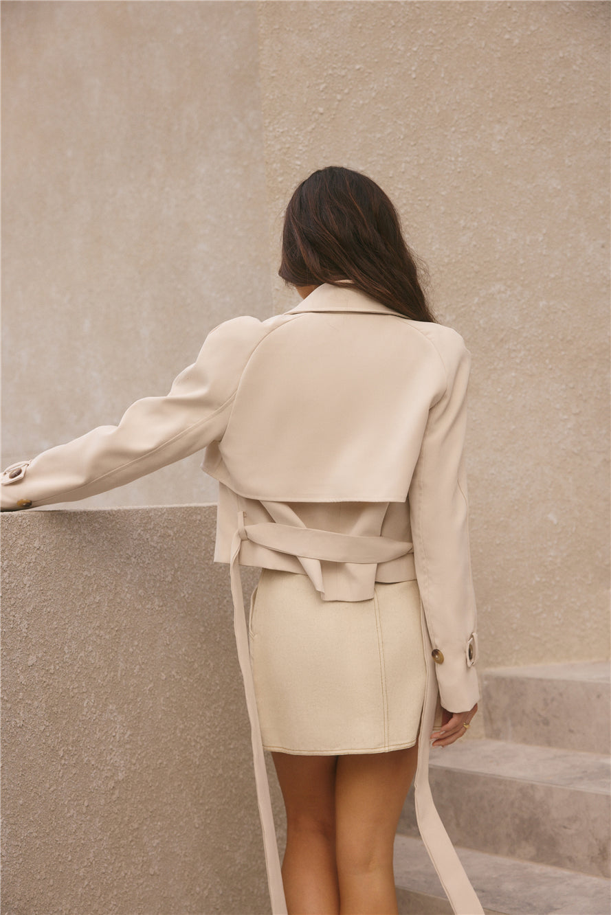 Cali Crop Jacket Cream-Seaa Fashion