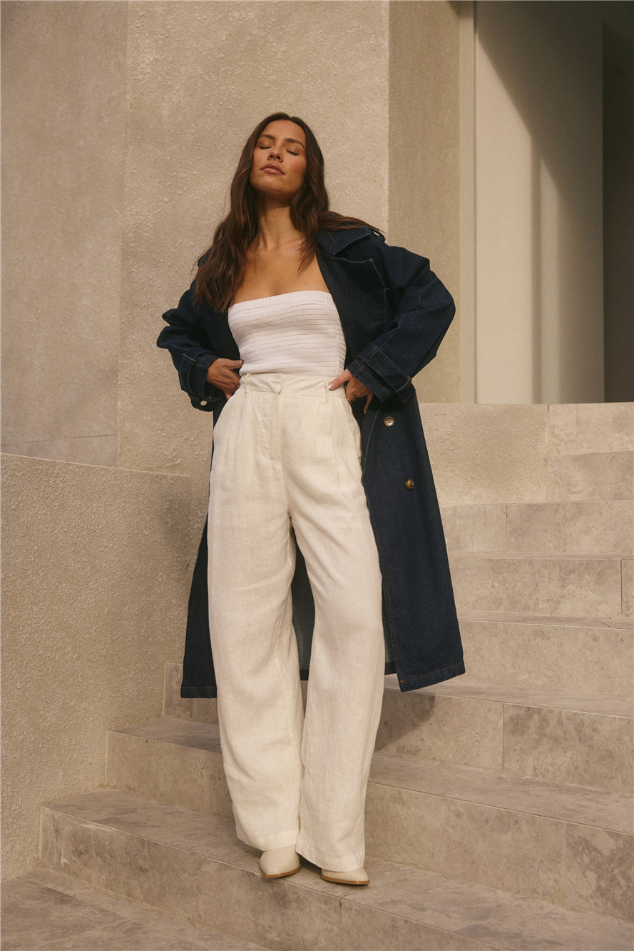 Taylah Trench Coat Denim-Seaa Fashion