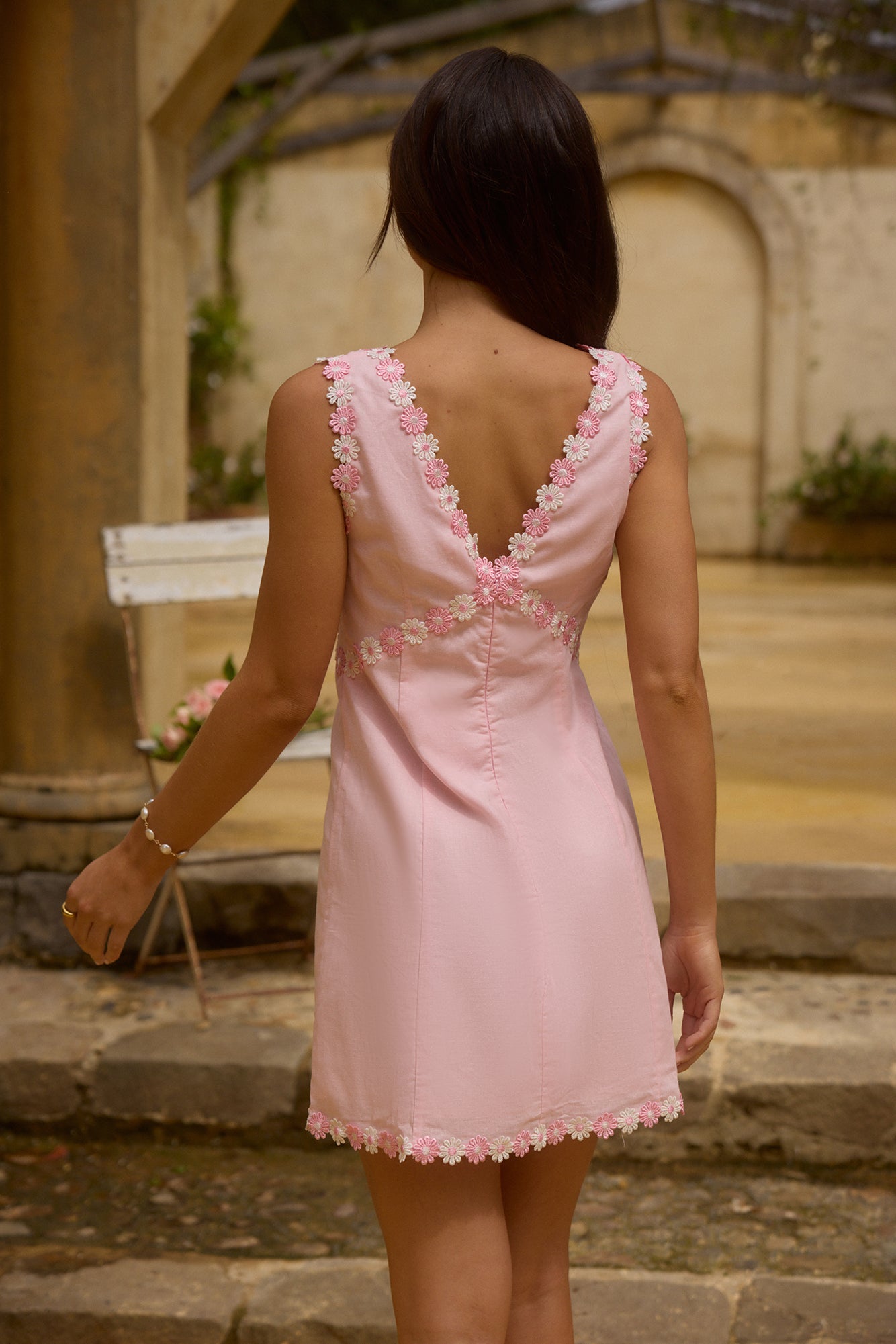 Beneath the Blossoms Mini Dress Pink-Seaa Fashion