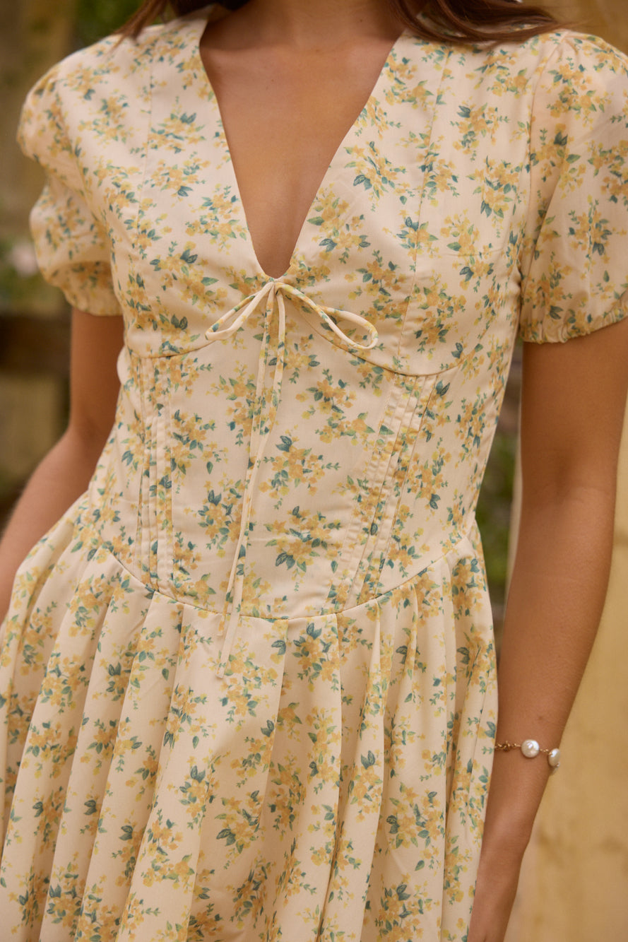 Butter Cup Mini Dress yellow-Seaa Fashion