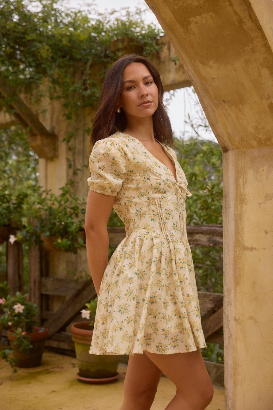 Butter Cup Mini Dress yellow-Seaa Fashion