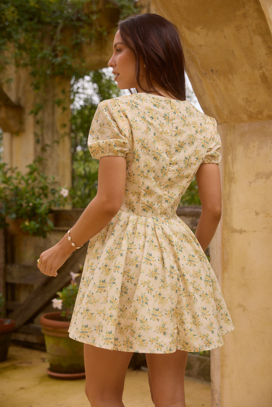 Butter Cup Mini Dress yellow-Seaa Fashion