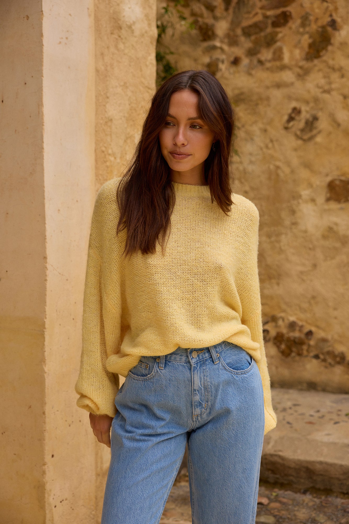 Mikale Knit Jumper Yellow-Seaa Fashion