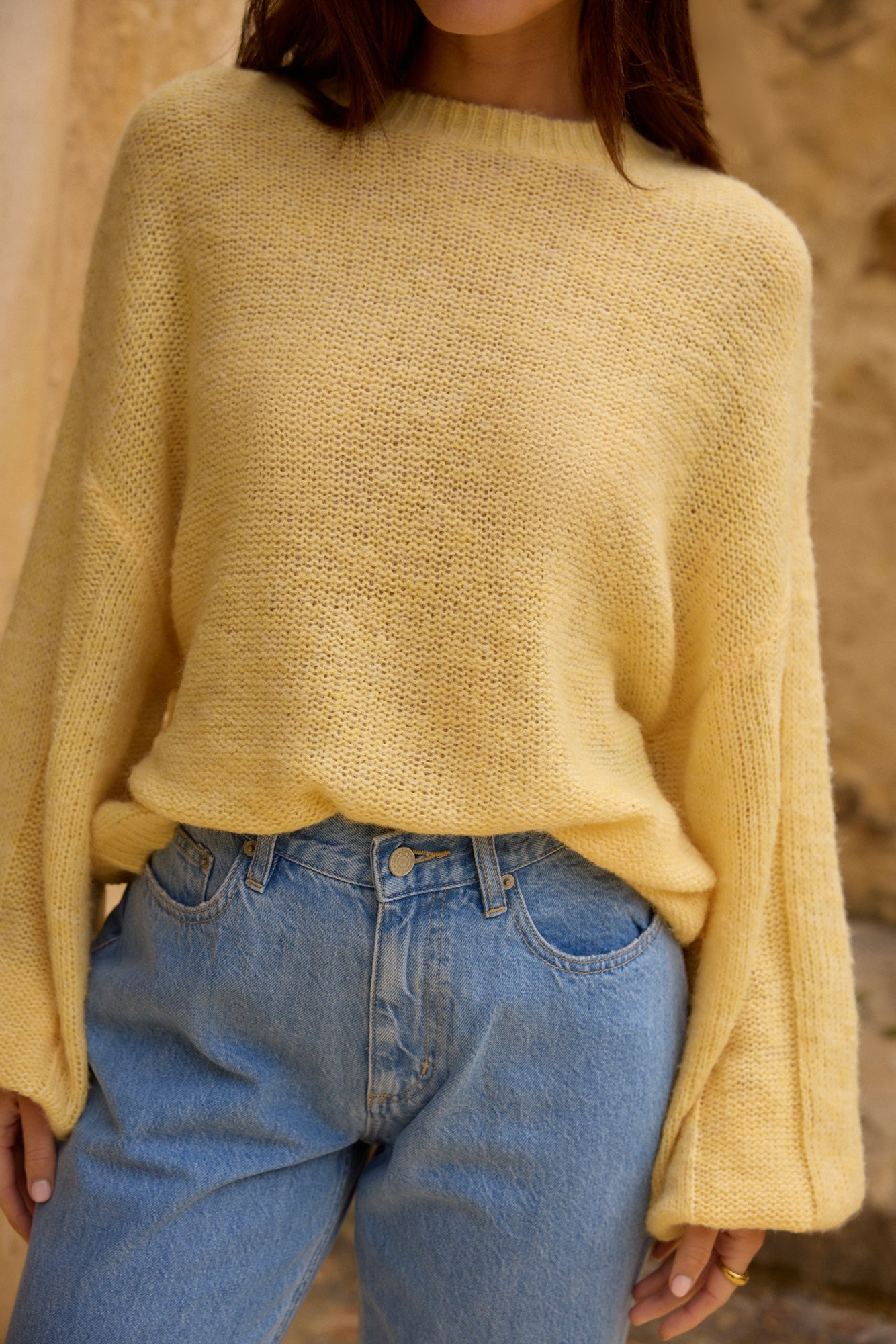 Mikale Knit Jumper Yellow-Seaa Fashion