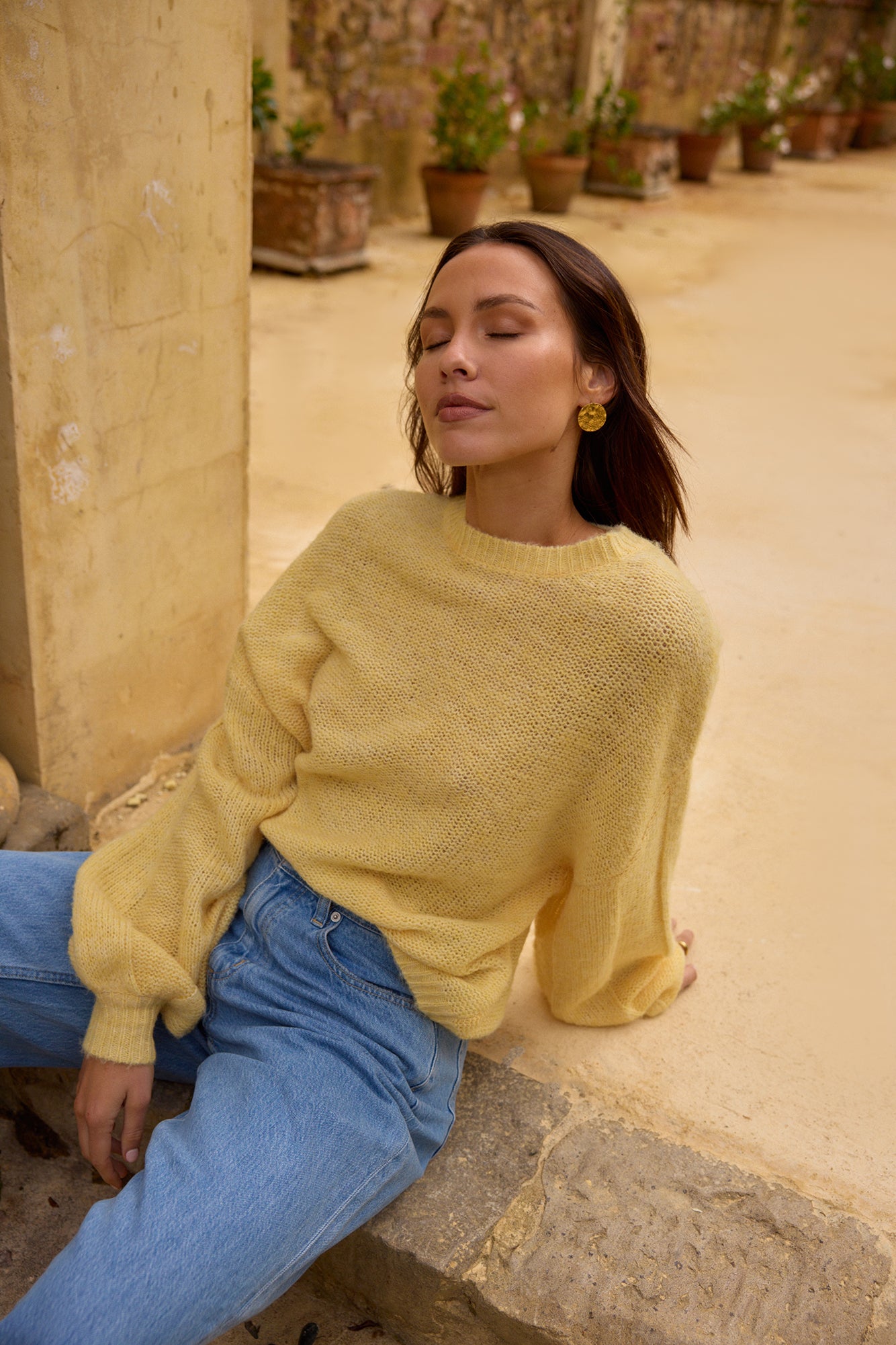 Mikale Knit Jumper Yellow-Seaa Fashion