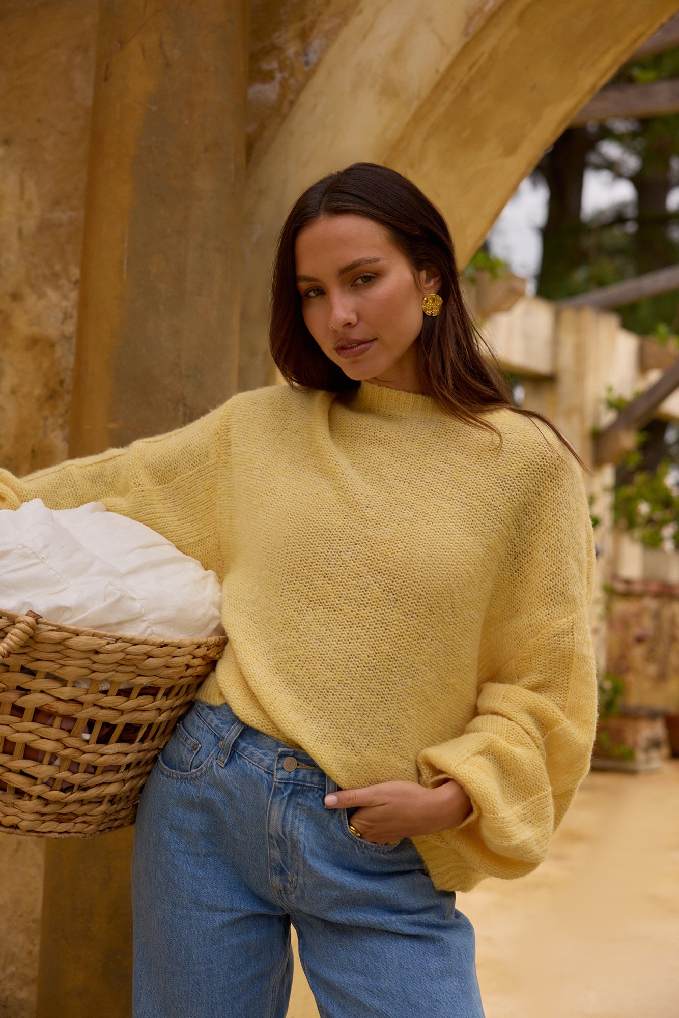 Mikale Knit Jumper Yellow-Seaa Fashion