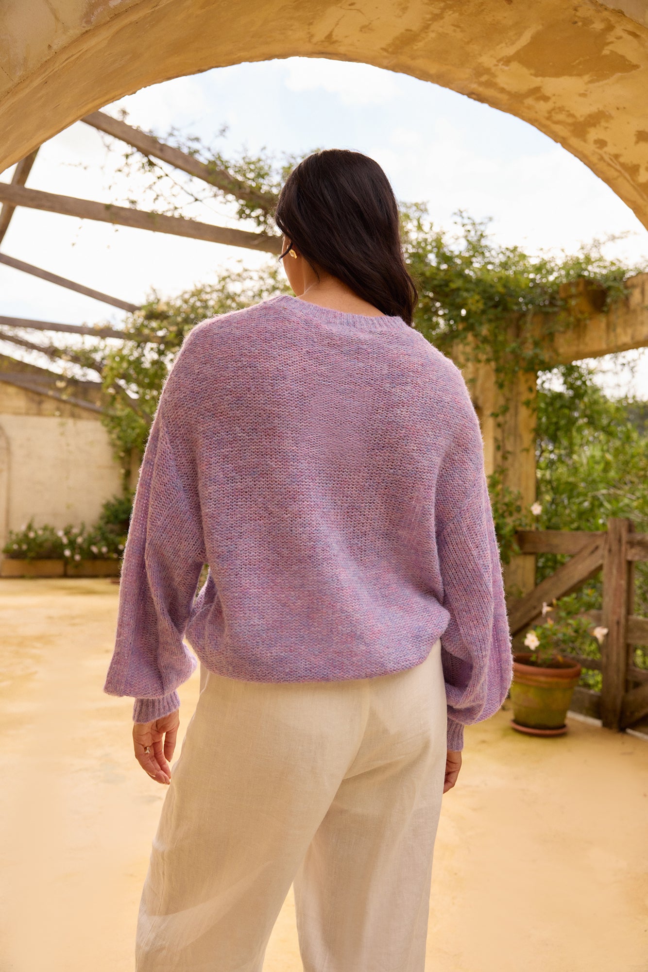 Mikale Knit Jumper Purple-Seaa Fashion