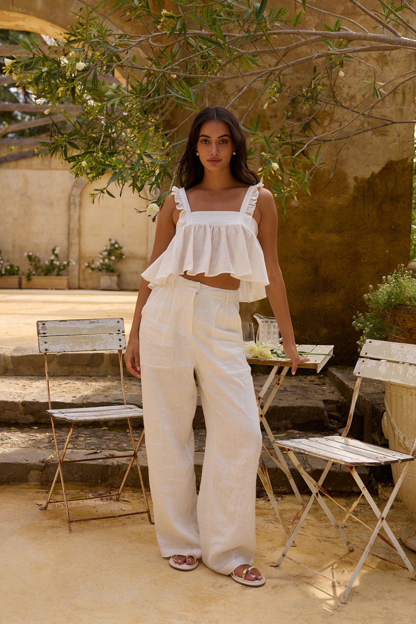 Freedom Found Crop Top White-Seaa Fashion