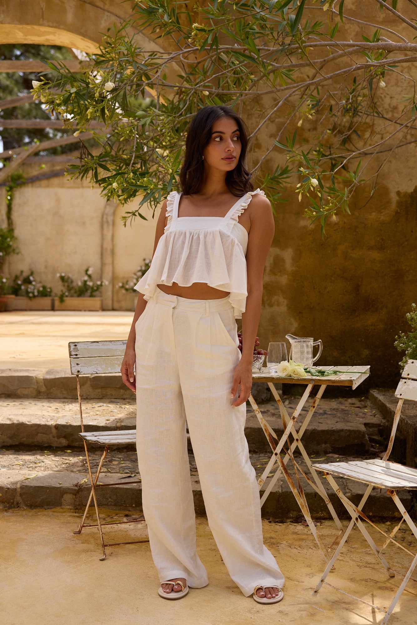 Freedom Found Crop Top White-Seaa Fashion