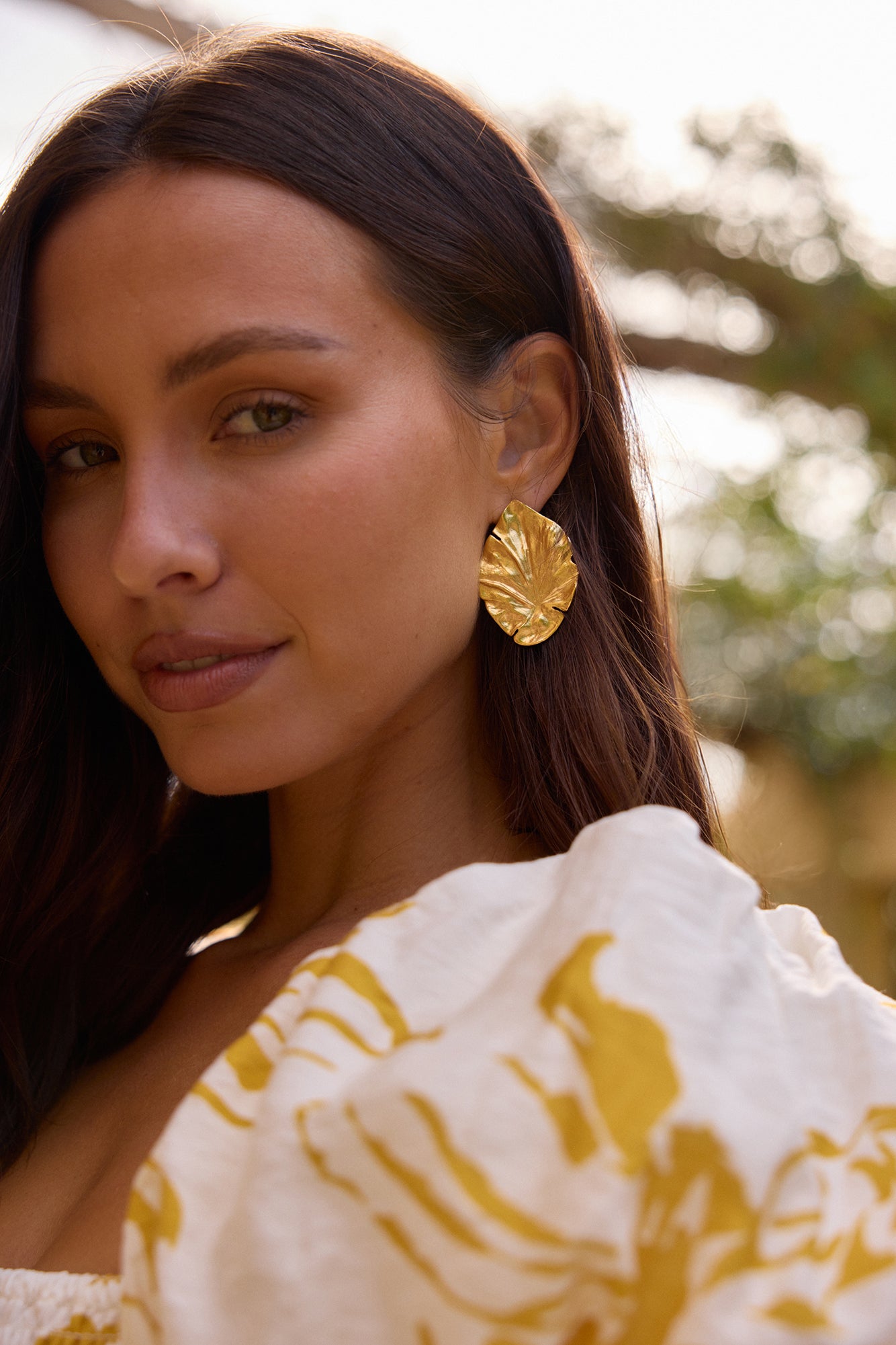 Nature's Gem Earrings Gold-Seaa Fashion