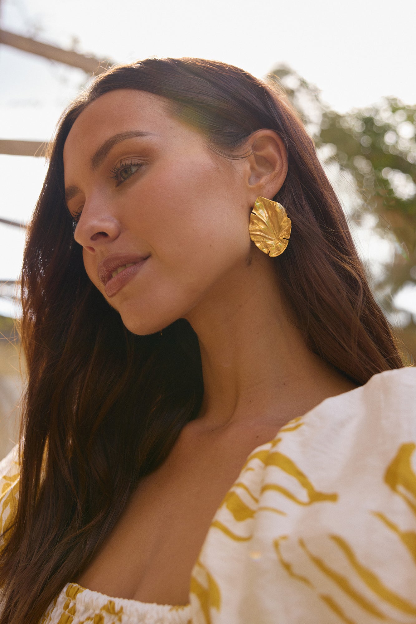 Nature's Gem Earrings Gold-Seaa Fashion