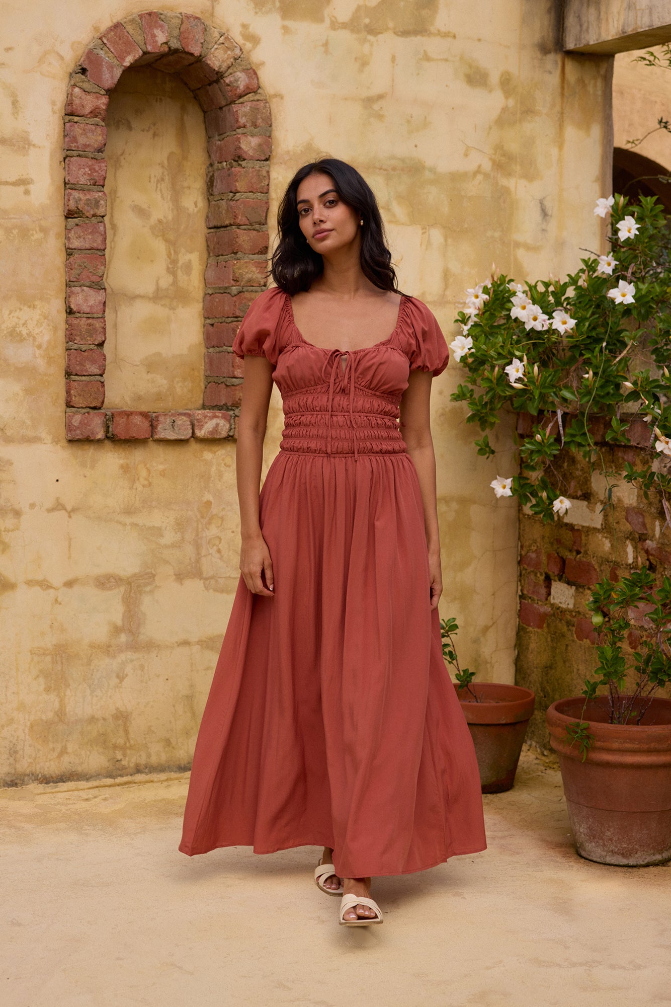 Dusk and Dawn Maxi Dress Brown-Seaa Fashion
