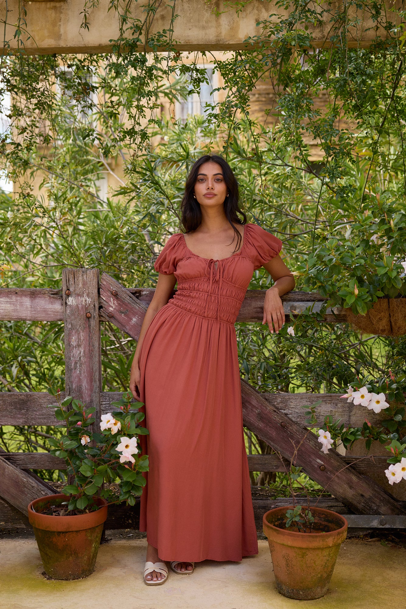 Dusk and Dawn Maxi Dress Brown-Seaa Fashion