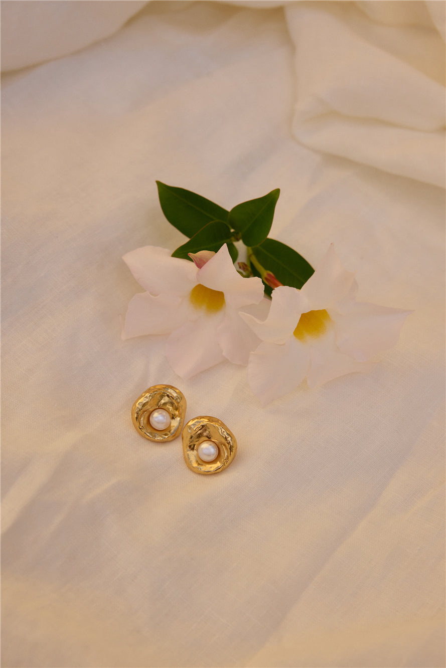 18K Gold Plated Sea Bound Earrings Gold-Seaa Fashion