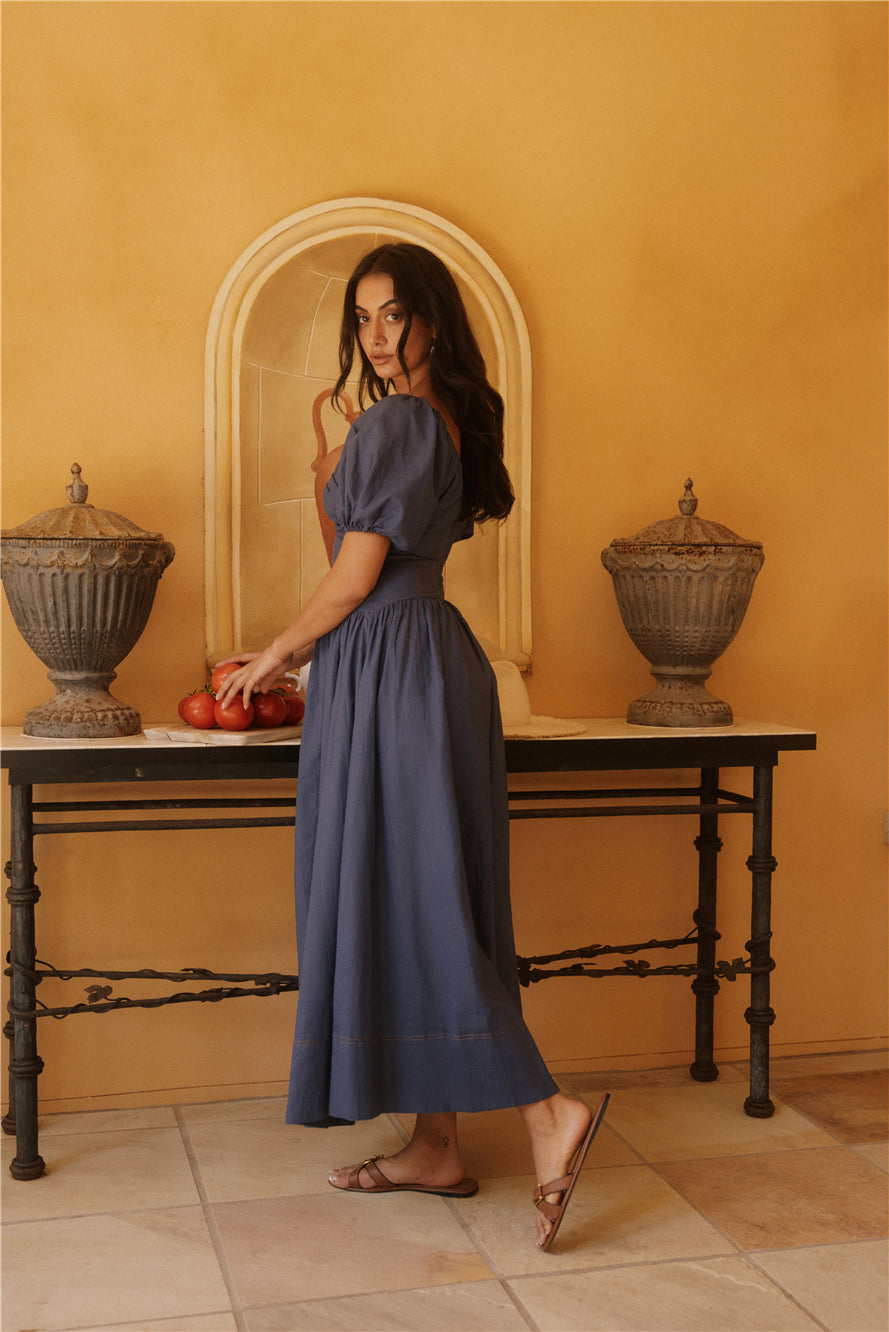 Bambi Blue Maxi Dress Navy-Seaa Fashion