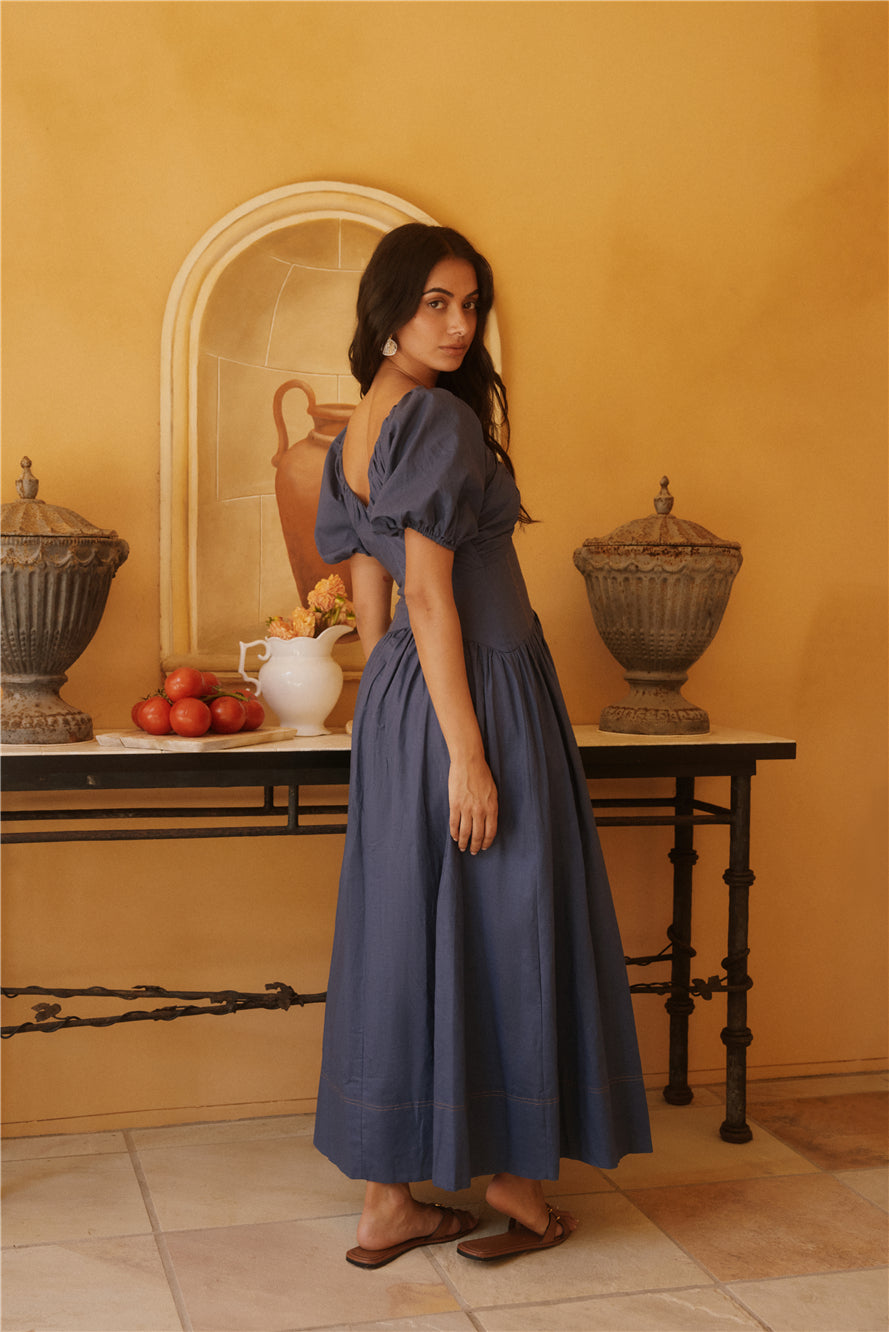 Bambi Blue Maxi Dress Navy-Seaa Fashion