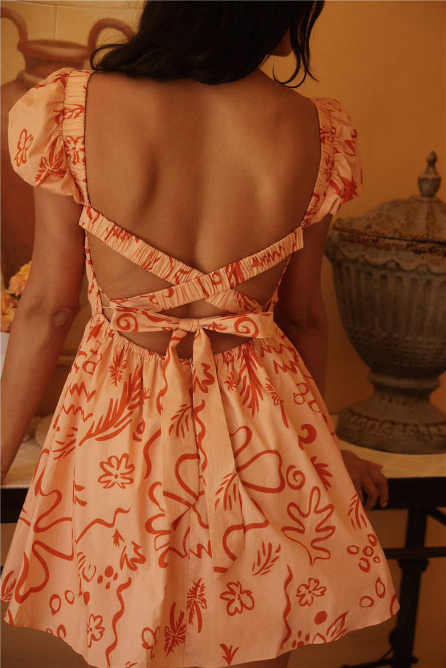 Sunset Scenes Mini Dress Orange-Seaa Fashion