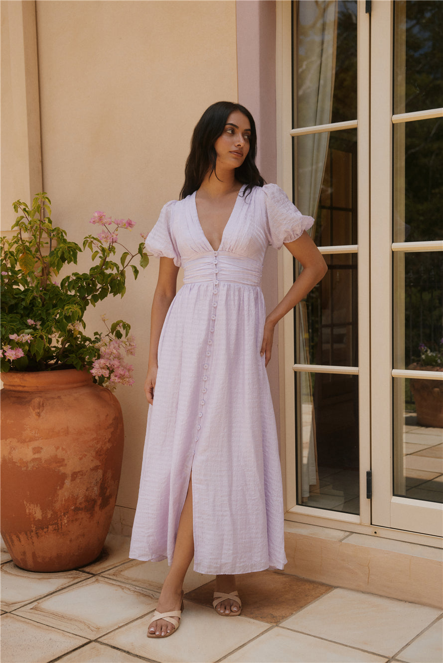 Busy Bee Maxi Dress Lilac-Seaa Fashion