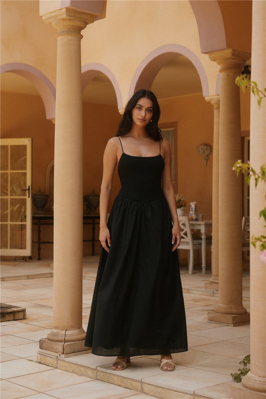 Whispering Willow Maxi Dress Black-Seaa Fashion