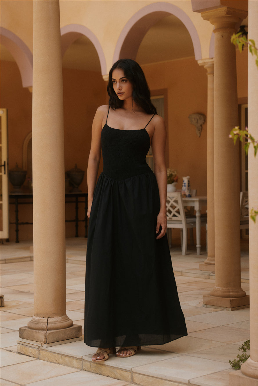 Whispering Willow Maxi Dress Black-Seaa Fashion