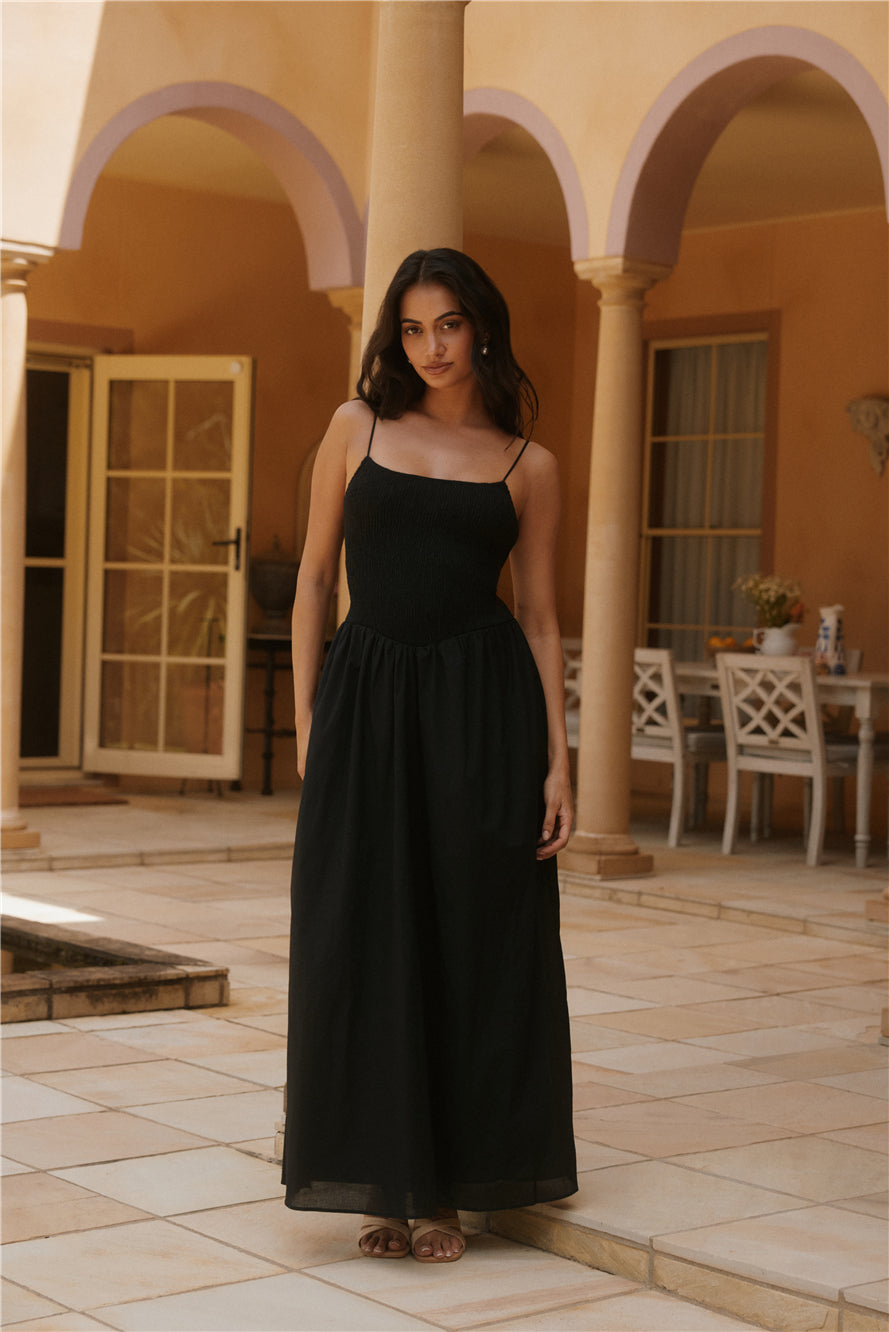 Whispering Willow Maxi Dress Black-Seaa Fashion