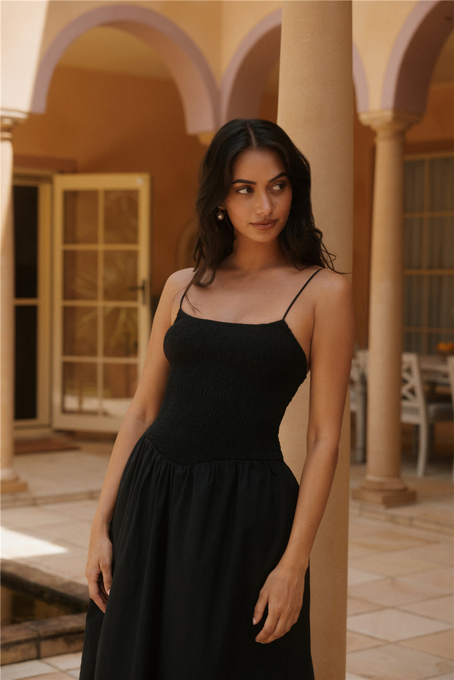 Whispering Willow Maxi Dress Black-Seaa Fashion
