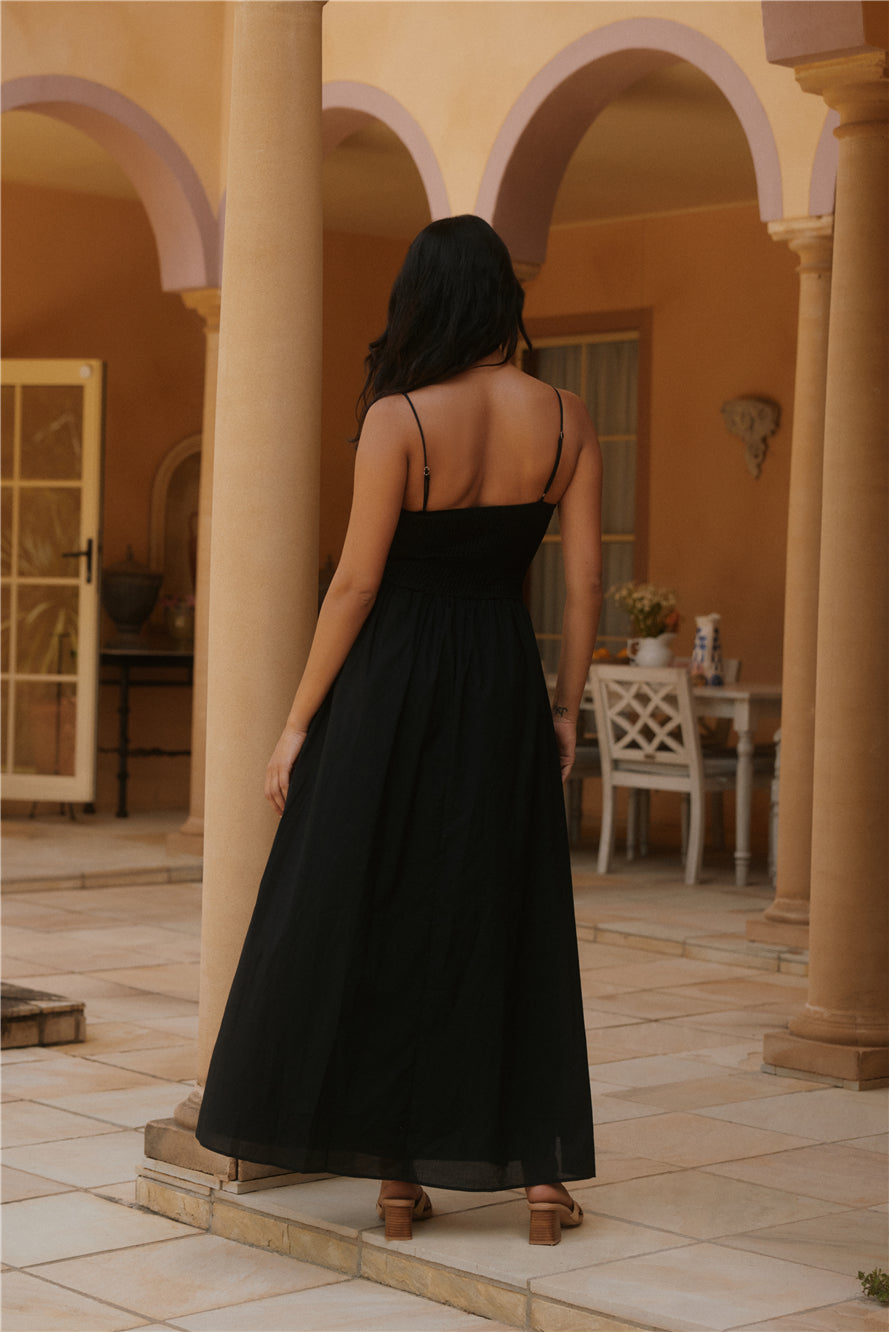 Whispering Willow Maxi Dress Black-Seaa Fashion