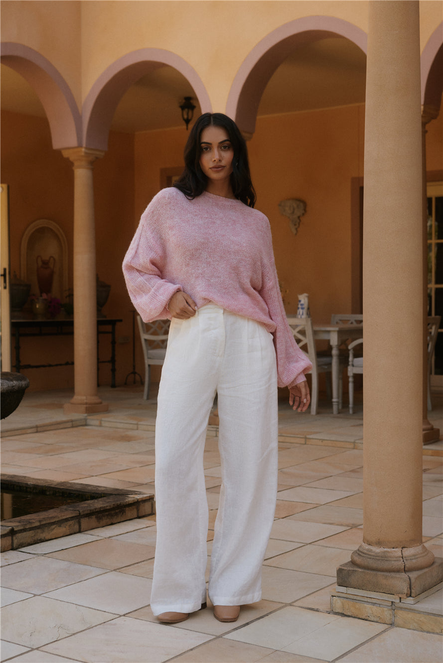 Mikale Knit Jumper Pink-Seaa Fashion