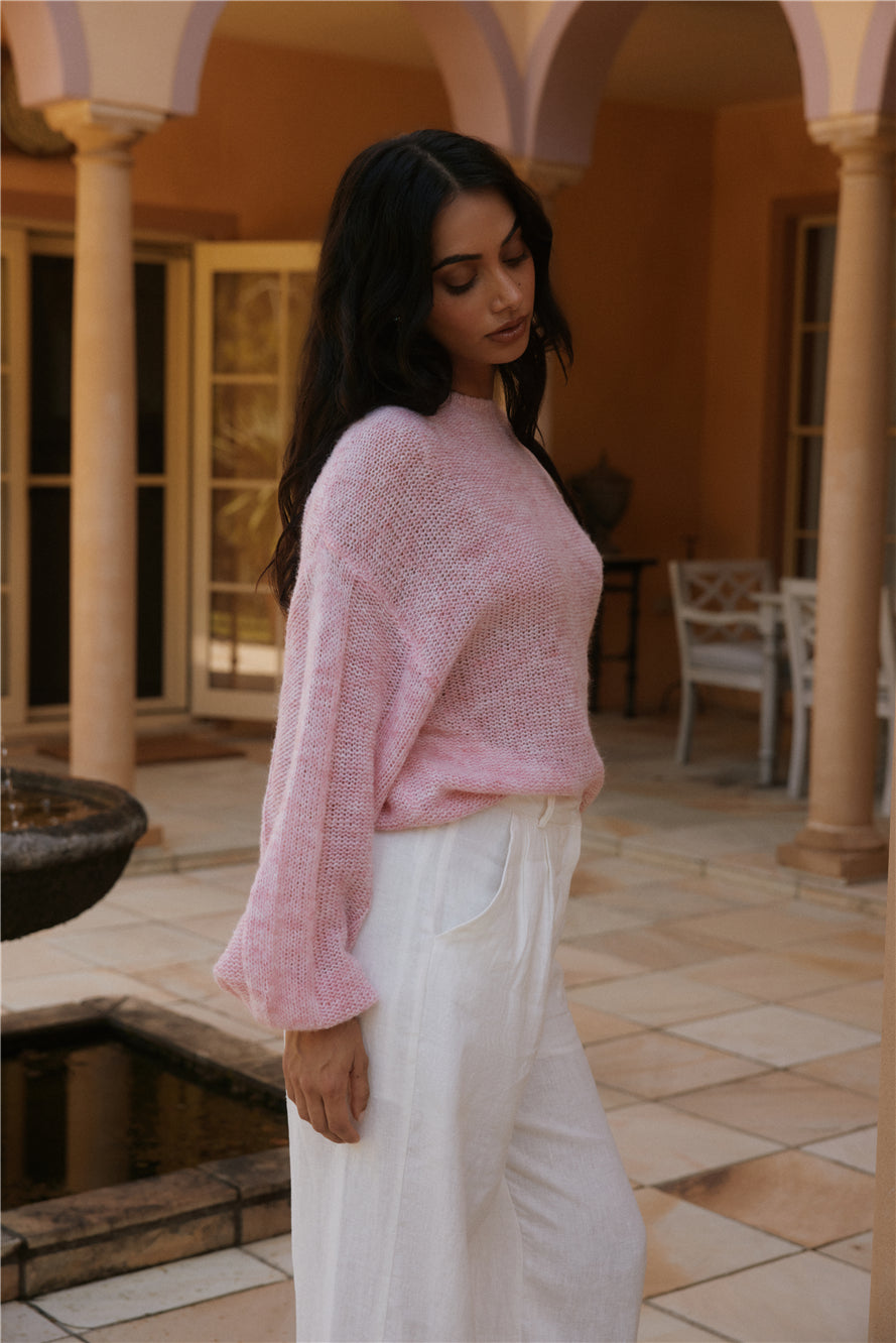 Mikale Knit Jumper Pink-Seaa Fashion