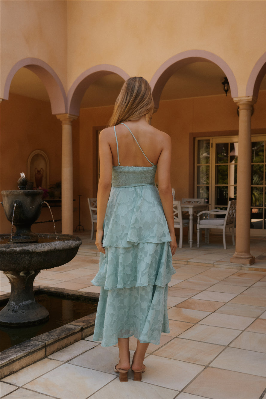 Ocean Nights One-Shoulder Maxi Dress Sage-Seaa Fashion