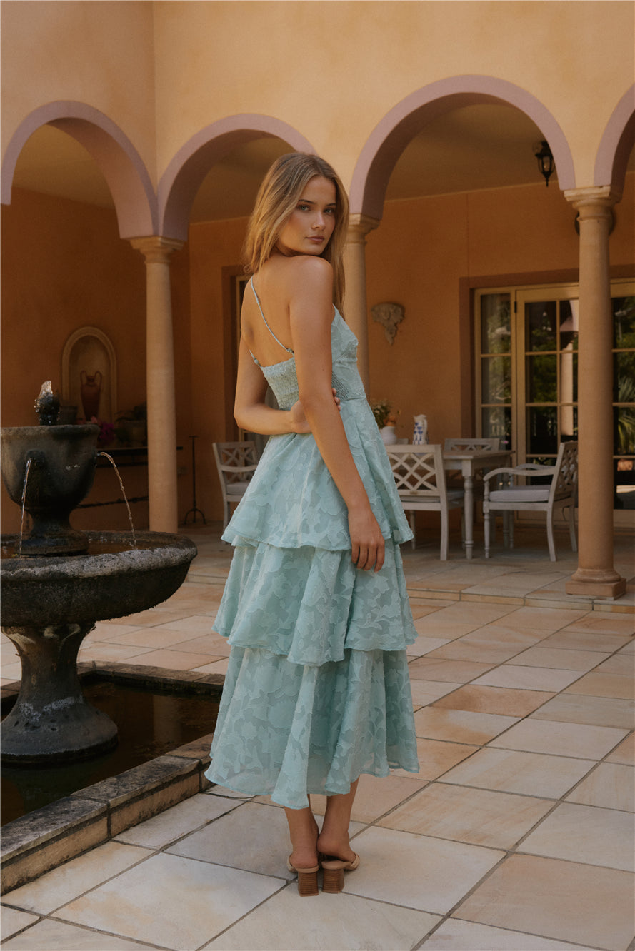 Ocean Nights One-Shoulder Maxi Dress Sage-Seaa Fashion