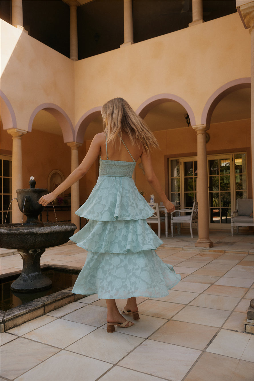 Ocean Nights One-Shoulder Maxi Dress Sage-Seaa Fashion