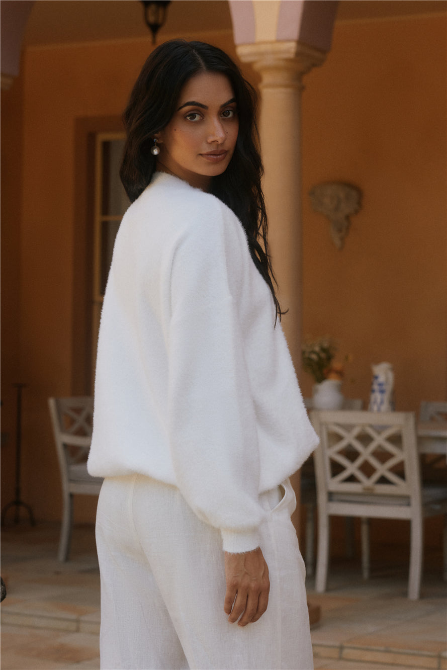 Fior Nights Jumper in White-Seaa Fashion