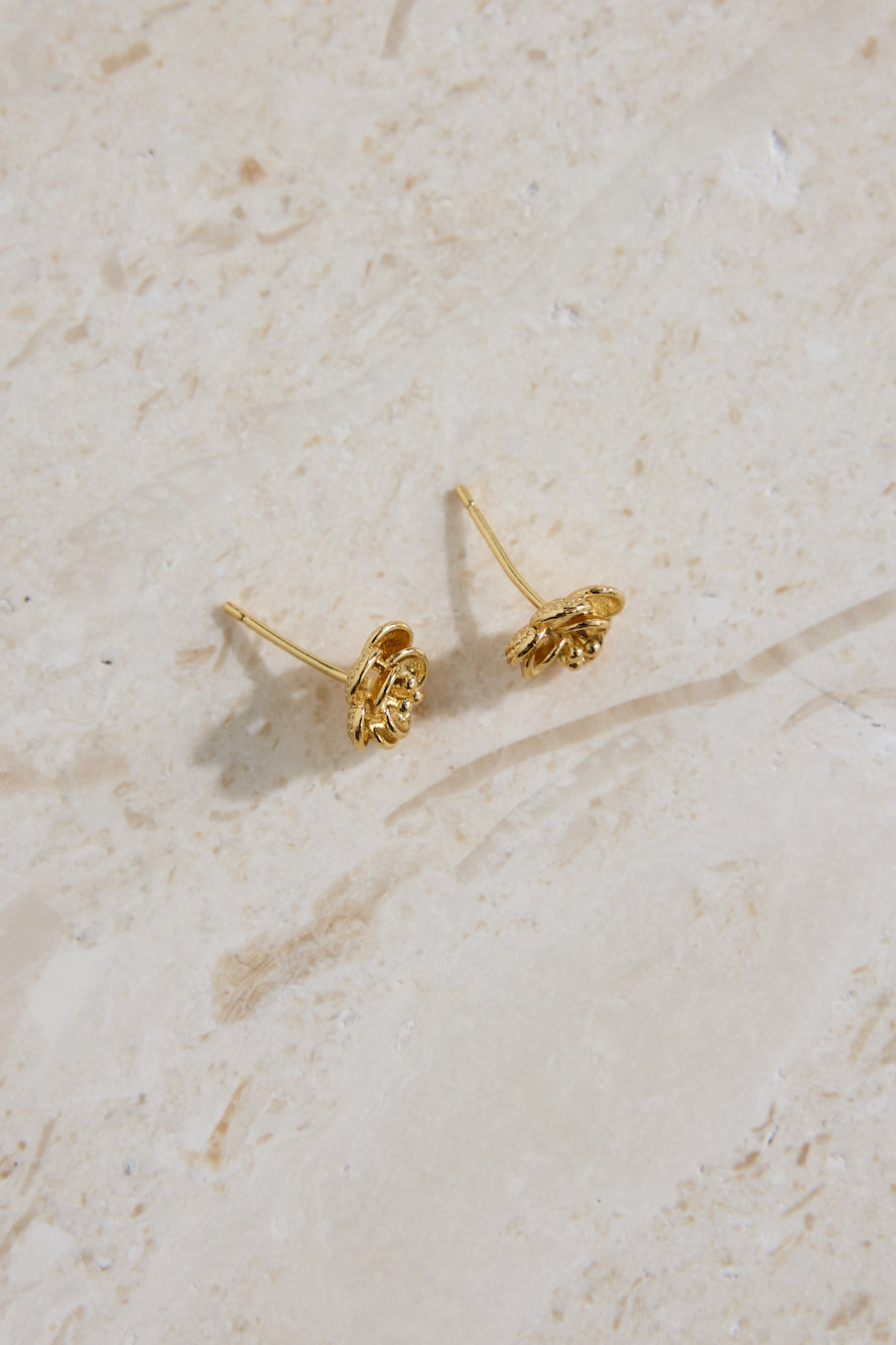 18k Gold Plated Bed Of Roses Earrings Gold-Seaa Fashion