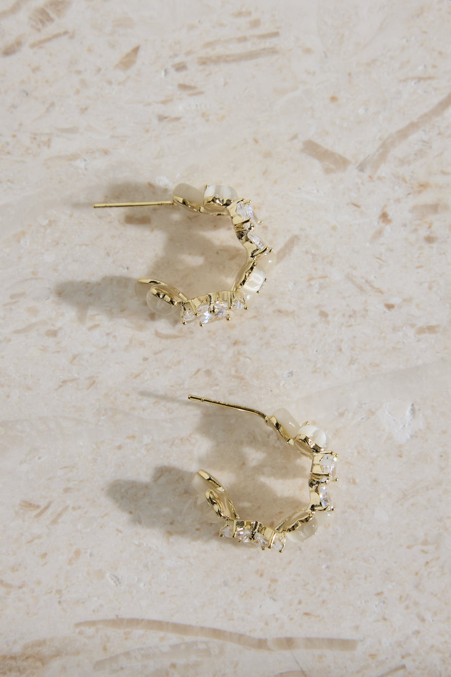 18k Gold Plated Sandy Escape Earrings Gold-Seaa Fashion