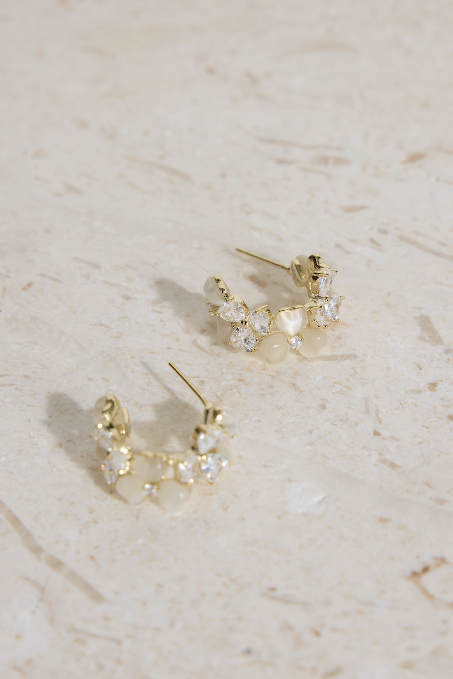 18k Gold Plated Sandy Escape Earrings Gold-Seaa Fashion