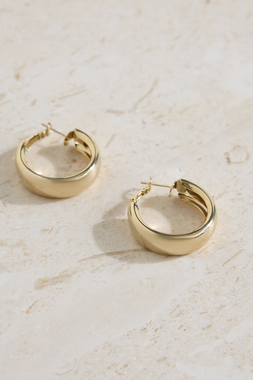 18K Gold Plated True Self Earrings Gold-Seaa Fashion