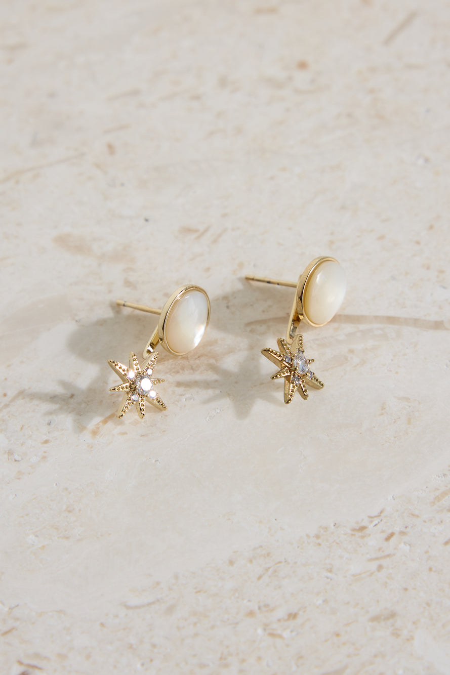 18K Gold Plated Astronomic Glowearrings Gold-Seaa Fashion