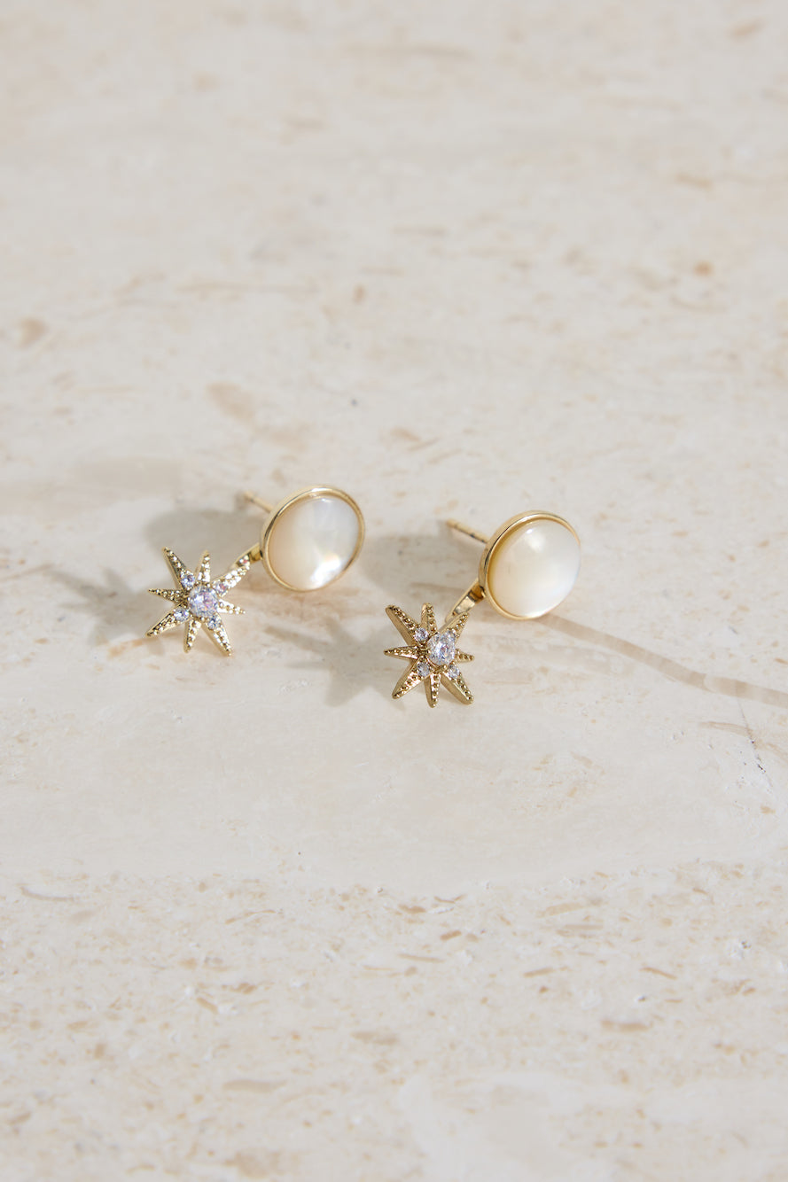 18K Gold Plated Astronomic Glowearrings Gold-Seaa Fashion