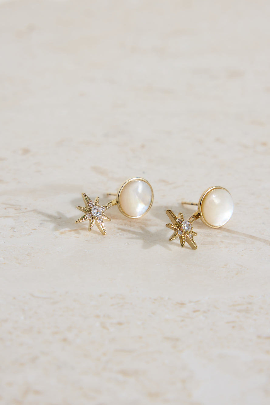 18K Gold Plated Astronomic Glowearrings Gold-Seaa Fashion