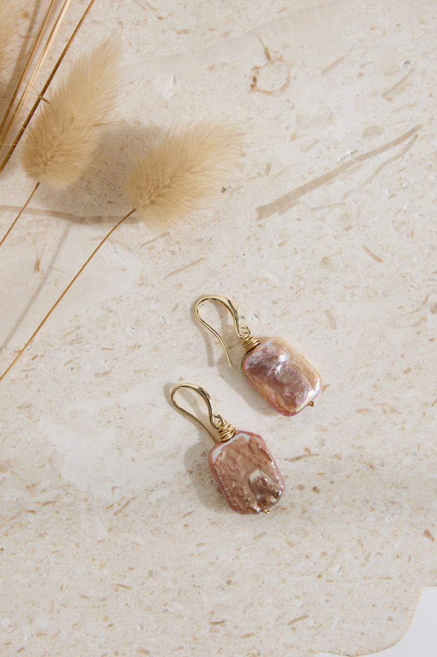 18k Gold Plated Deep Sea Earrings Gold-Seaa Fashion