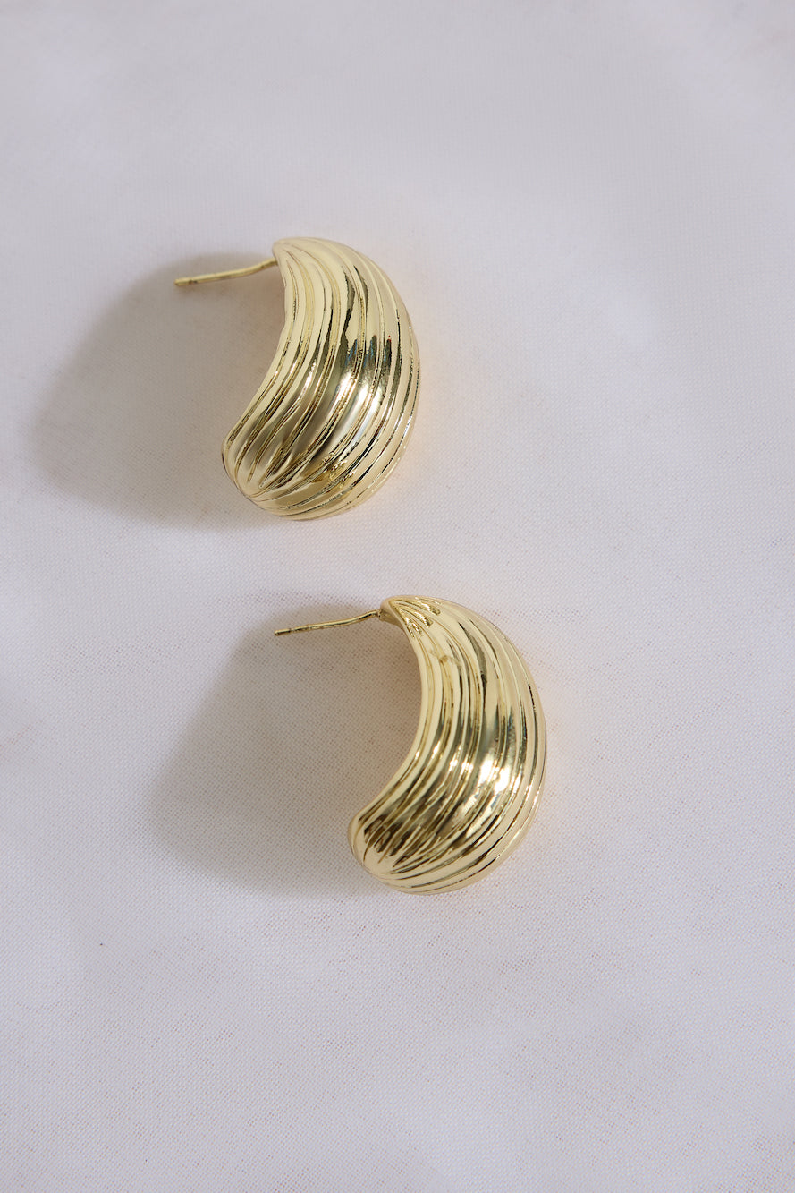 18K Gold Plated Spotlight Earrings Gold-Seaa Fashion