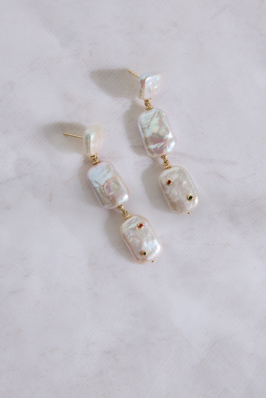 18K Gold Plated Jet Set Earrings Gold-Seaa Fashion