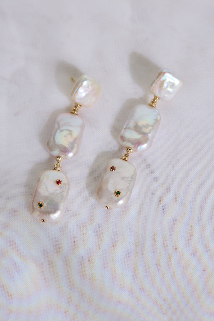 18K Gold Plated Jet Set Earrings Gold-Seaa Fashion