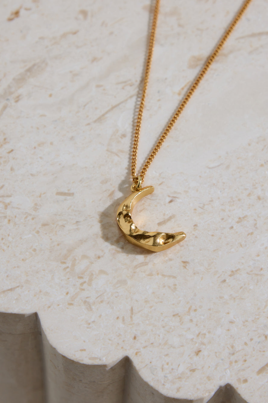 18K Gold Plated La Luna Necklace Gold-Seaa Fashion