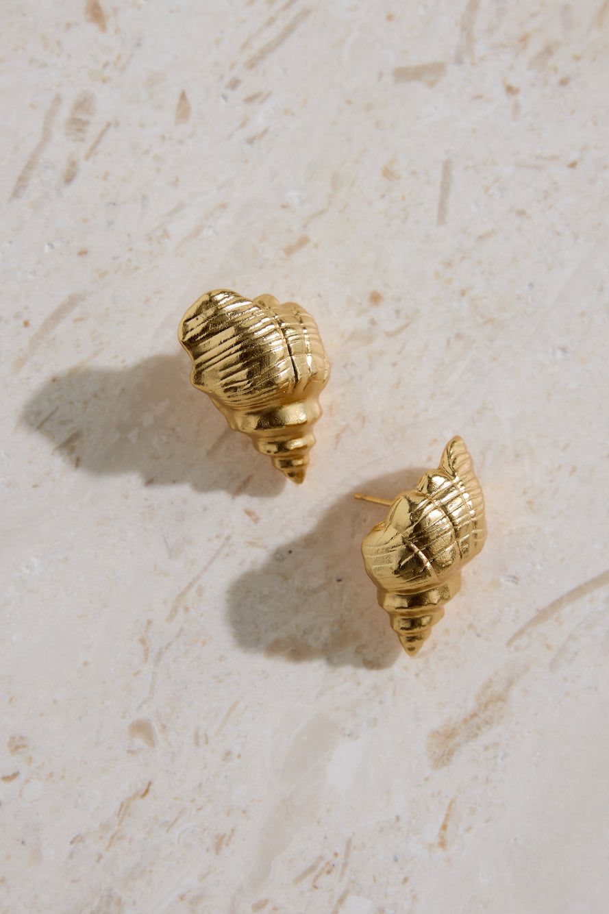 18K Gold Plated Find Your Shell Earrings-Seaa Fashion
