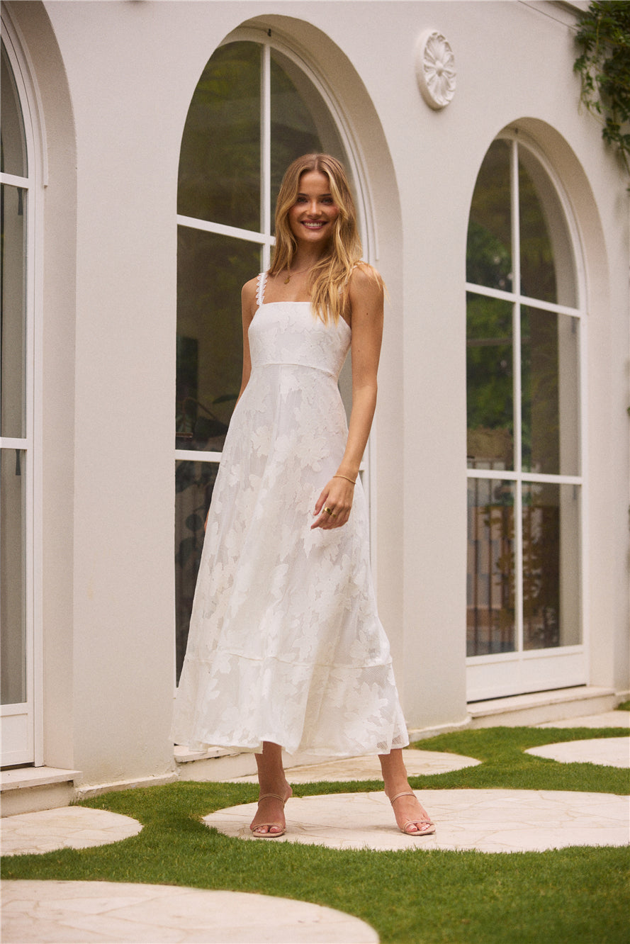 Garden Romance Midi Dress White-Seaa Fashion