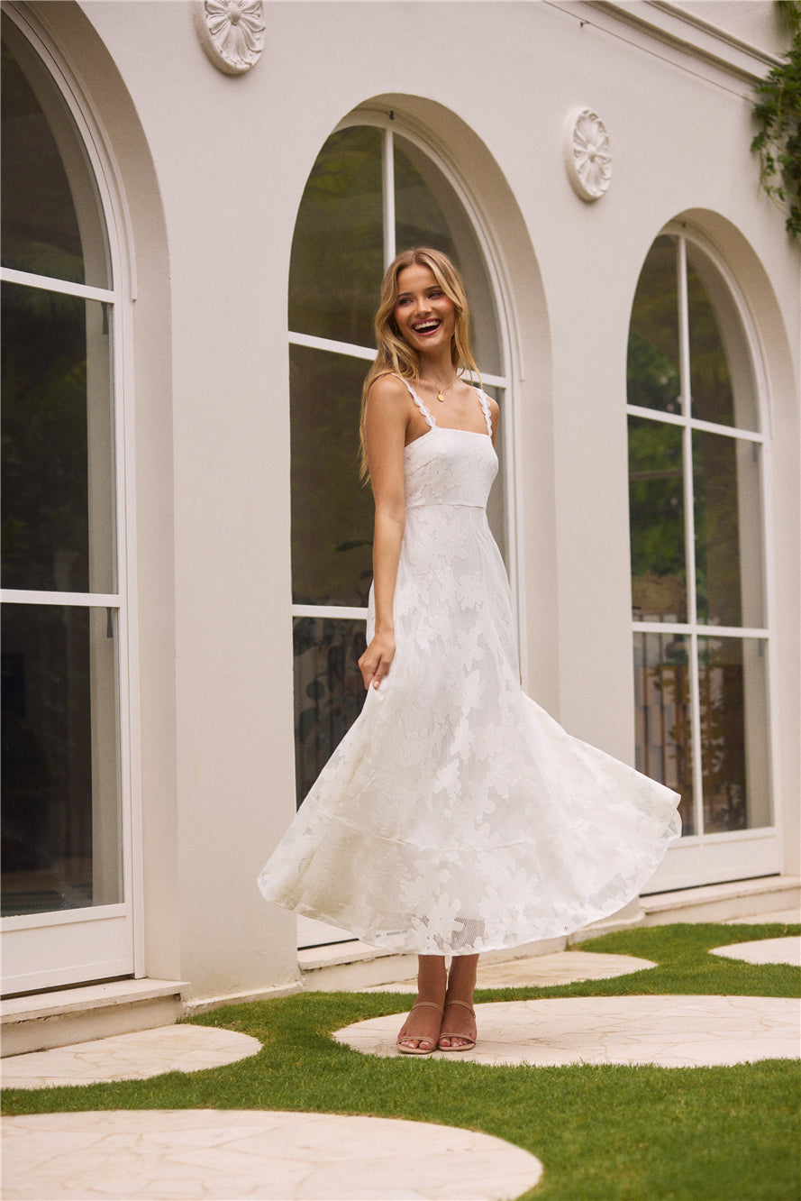 Garden Romance Midi Dress White-Seaa Fashion