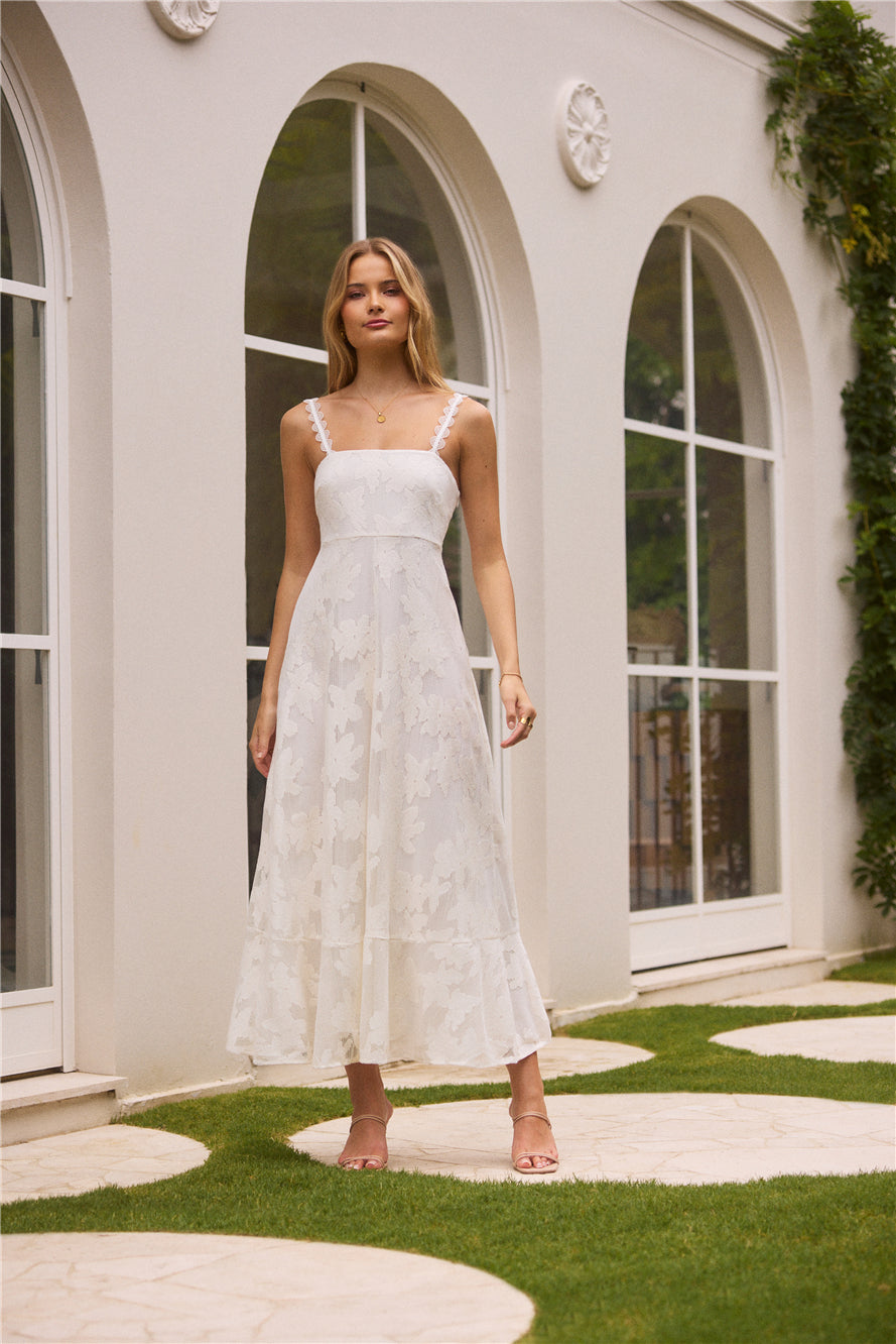 Garden Romance Midi Dress White-Seaa Fashion