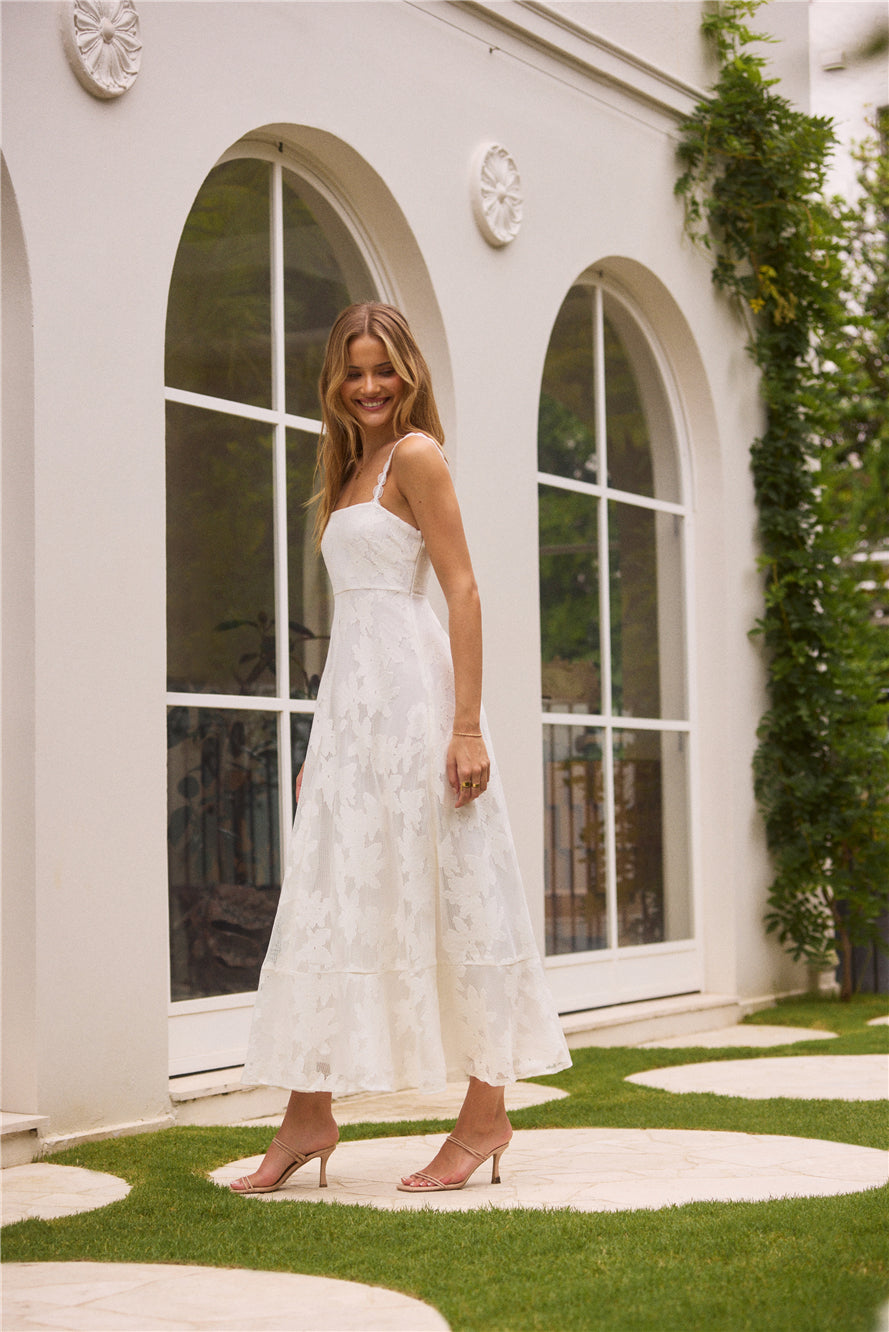 Garden Romance Midi Dress White-Seaa Fashion